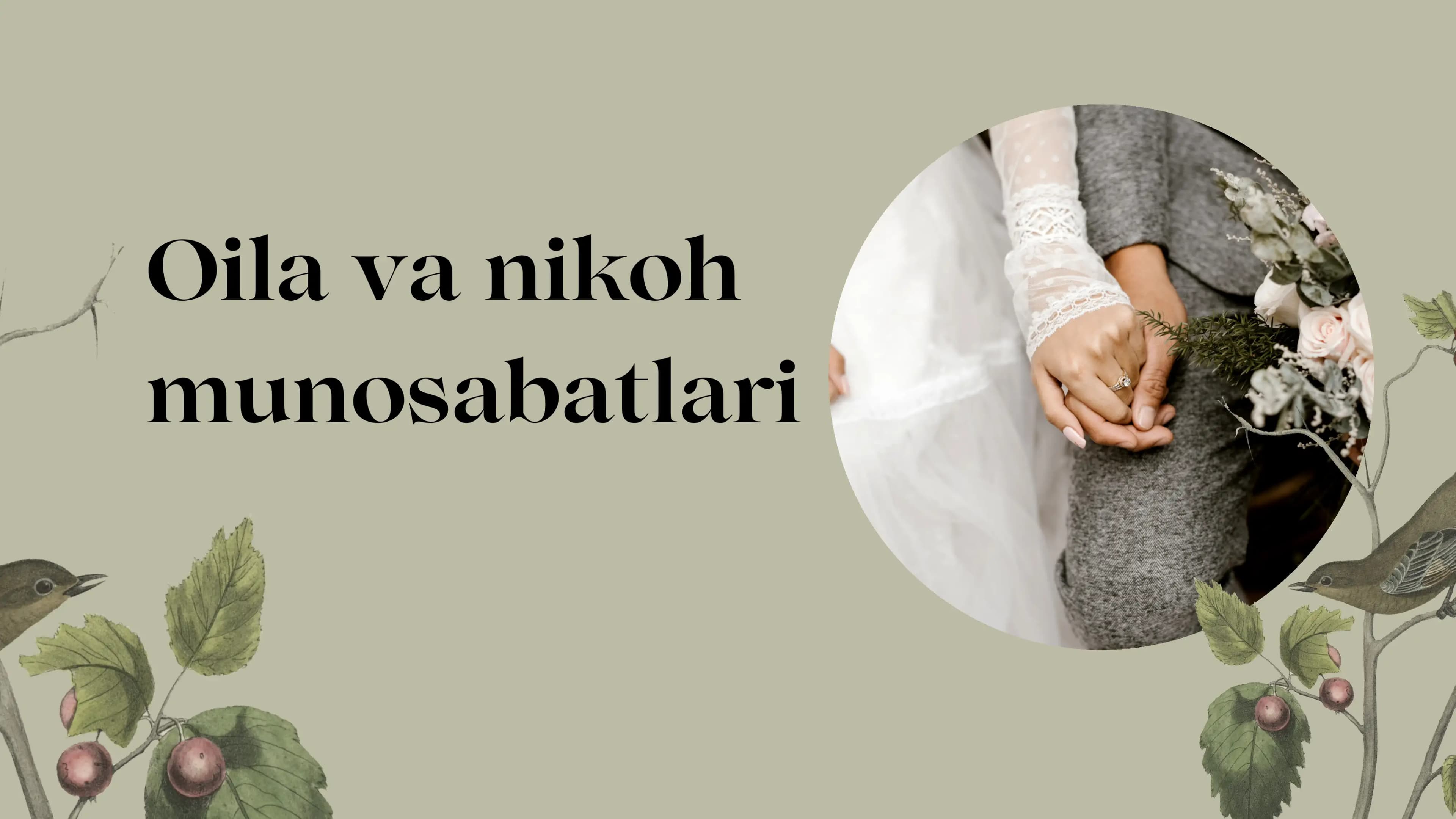 Oila nikoh munosabatlari