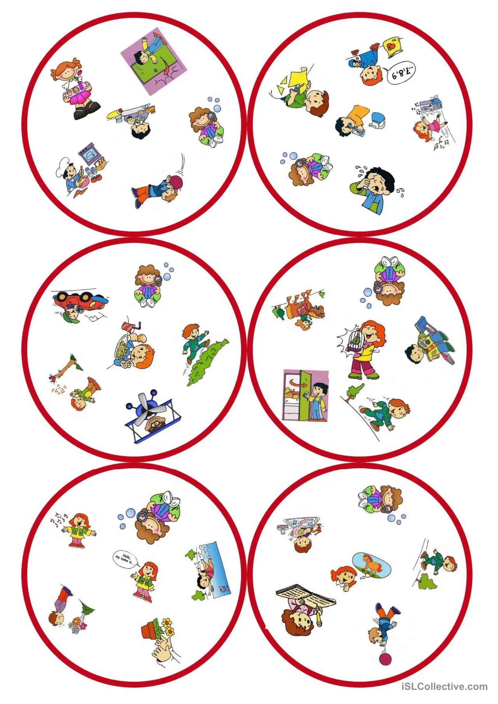 Dobble game action verbs