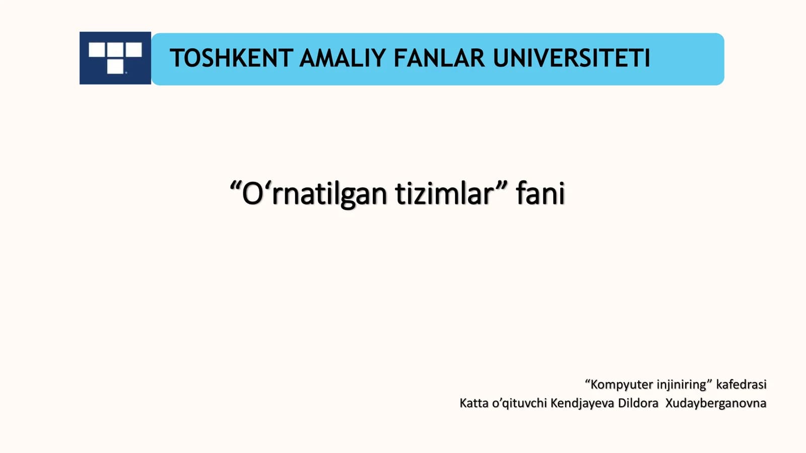 O‘rnatilgan tizimlar