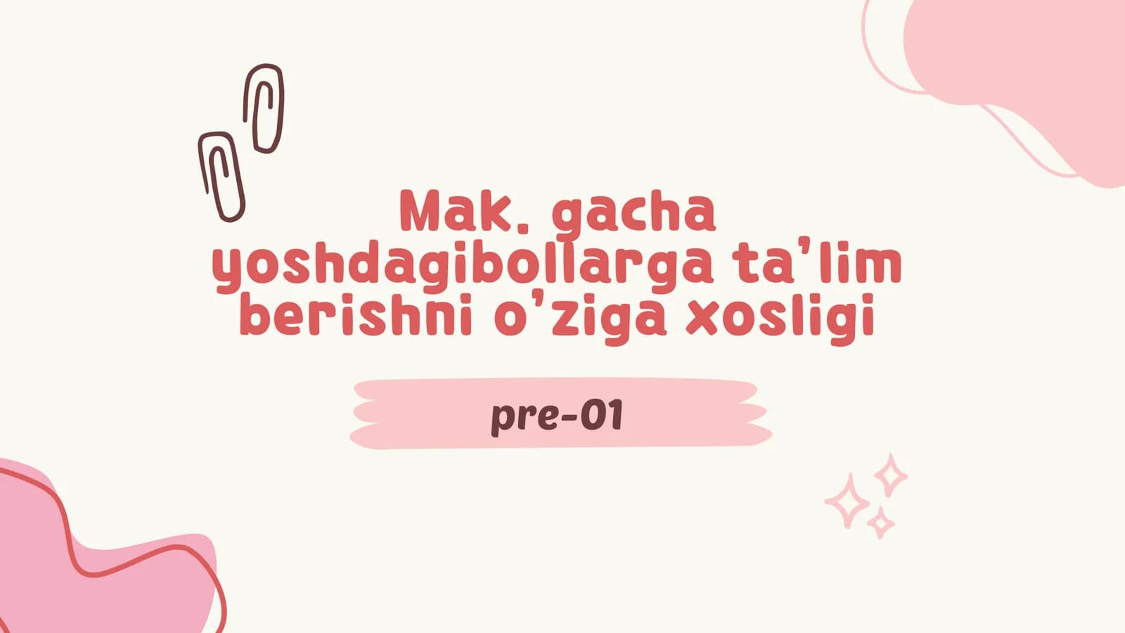 Mak. gacha yoshdagibollarga ta’lim berishni o’ziga xosligi