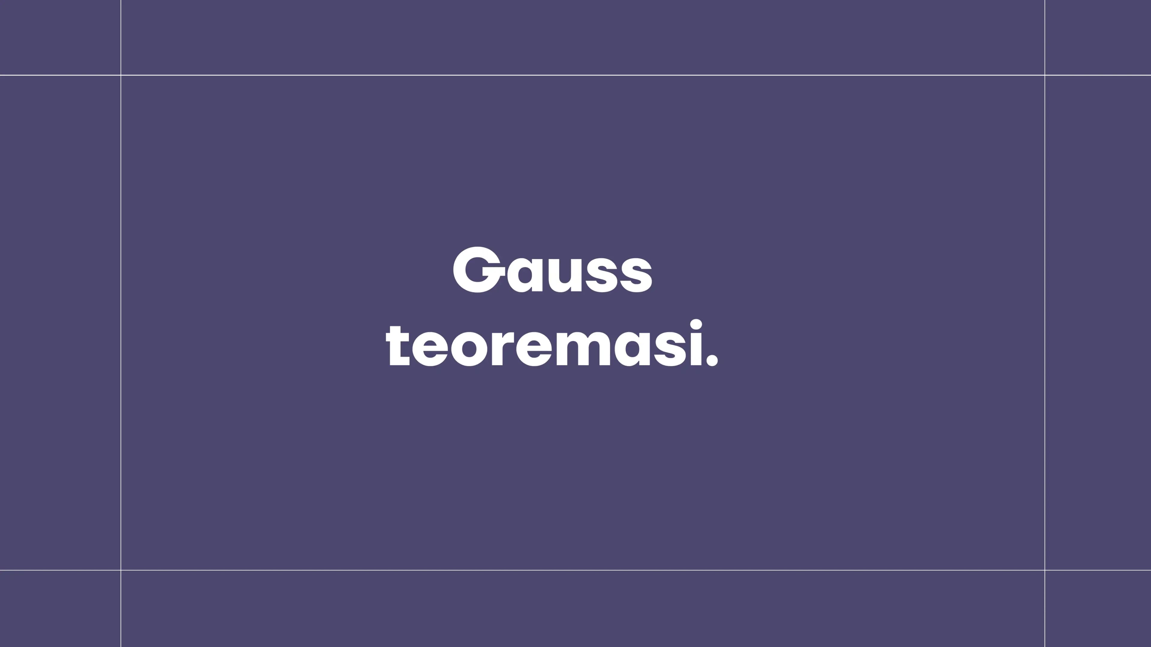 Gauss teoremasi