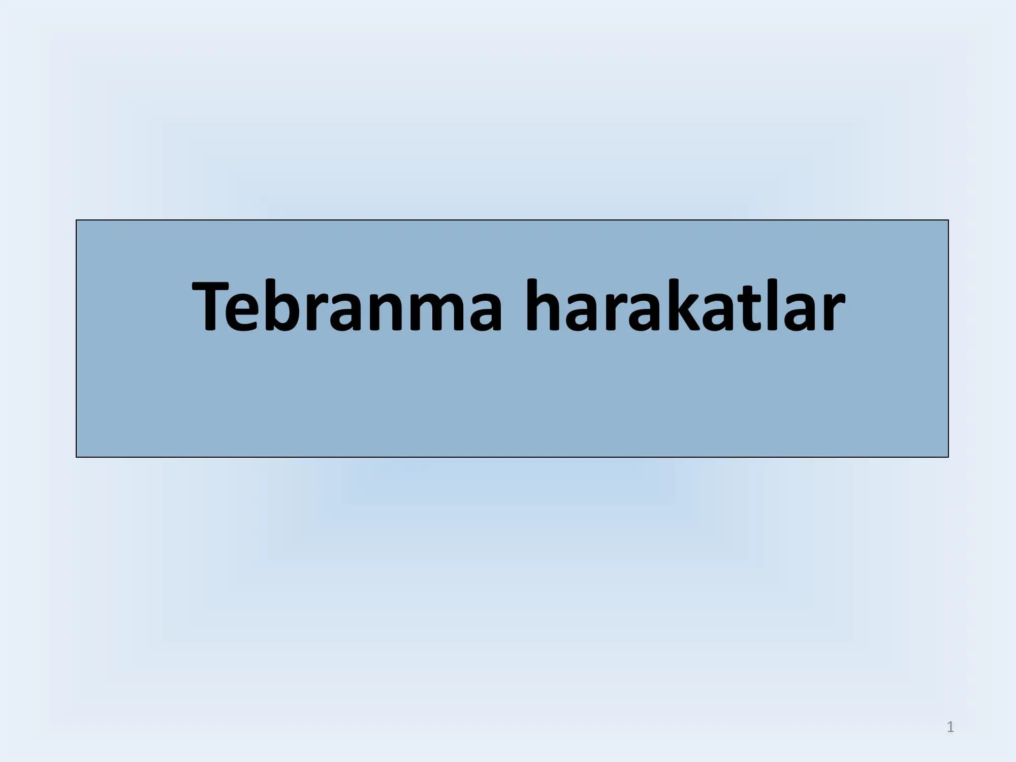 Tebranma harakatlar
