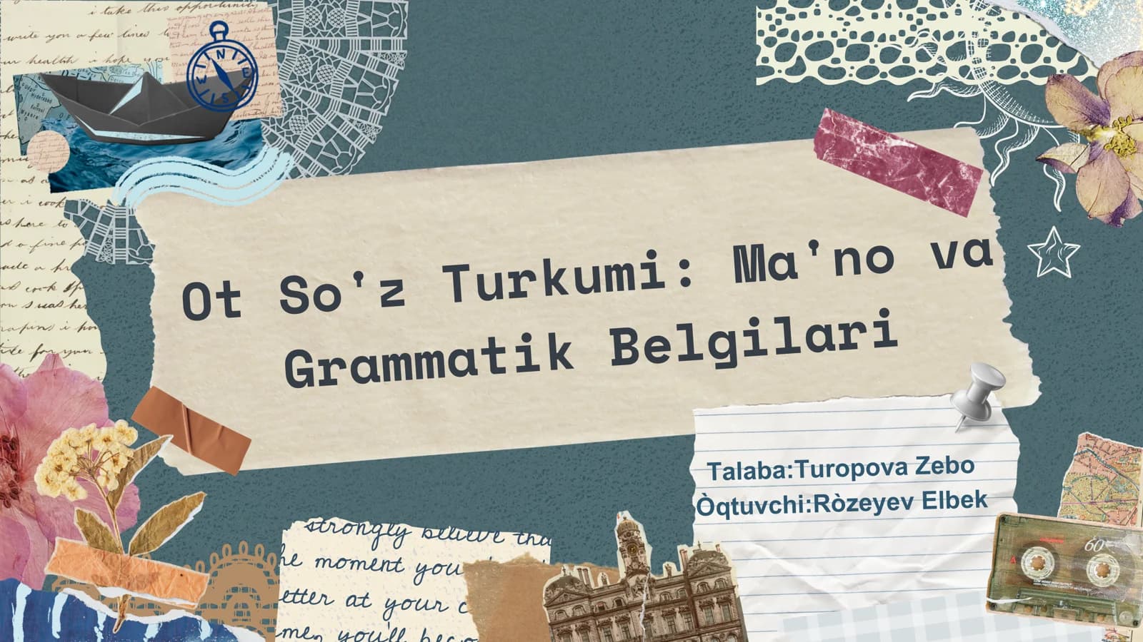 Ot So'z Turkumi: Ma'no va Grammatik Belgilari