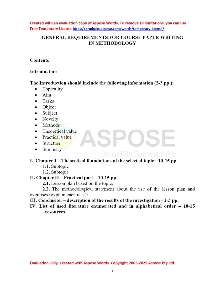 Guidelines for writing a course paper_Methodology