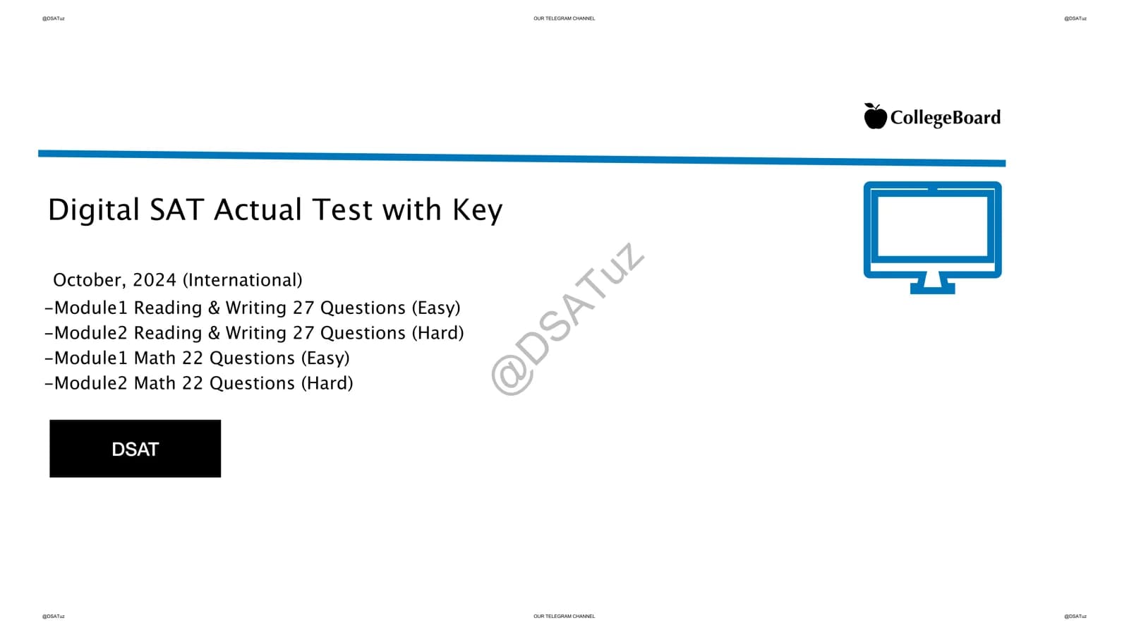 Digital SAT Actual Test with Key