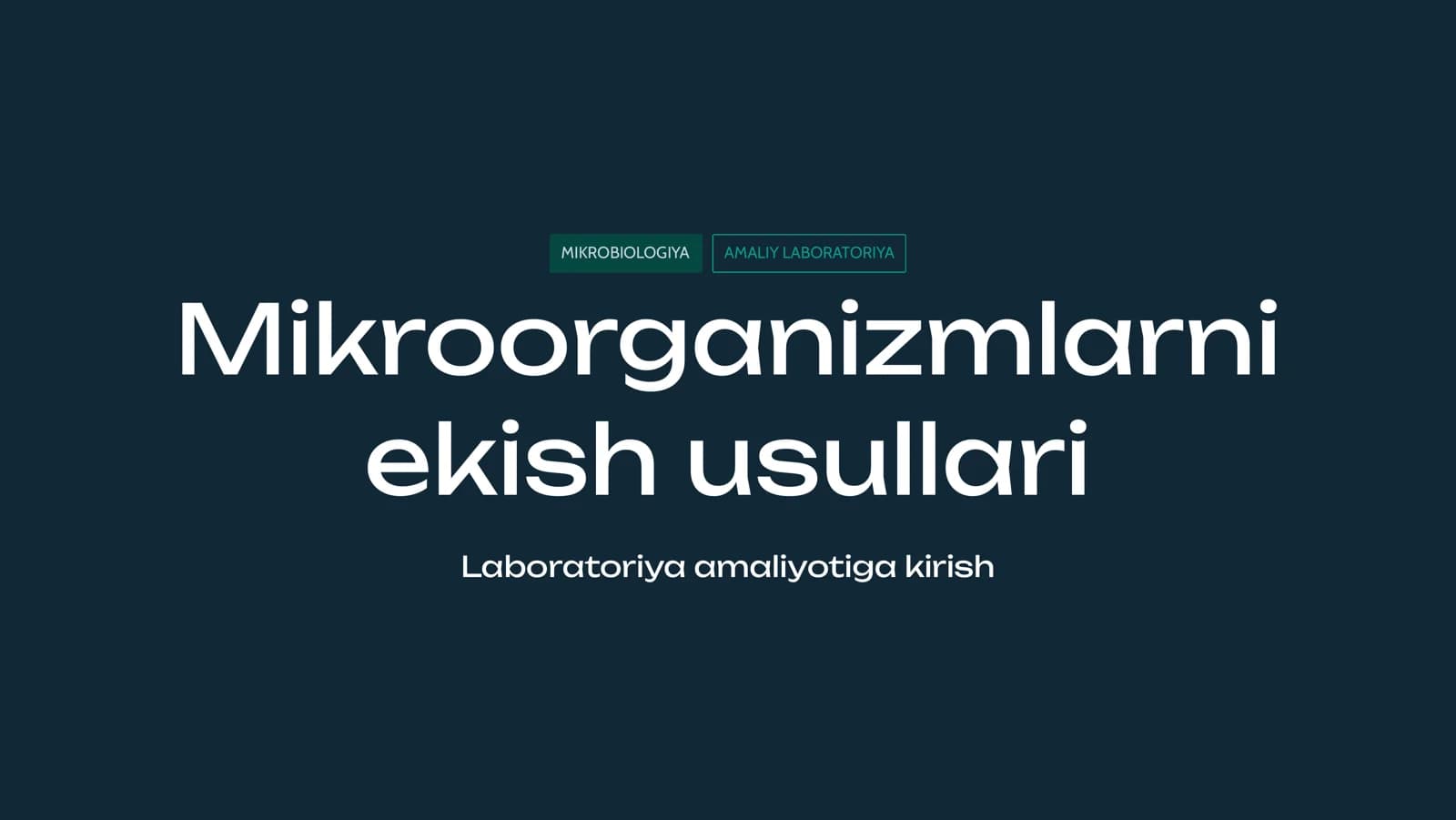 Mikroorganizmlarni ekish usullari