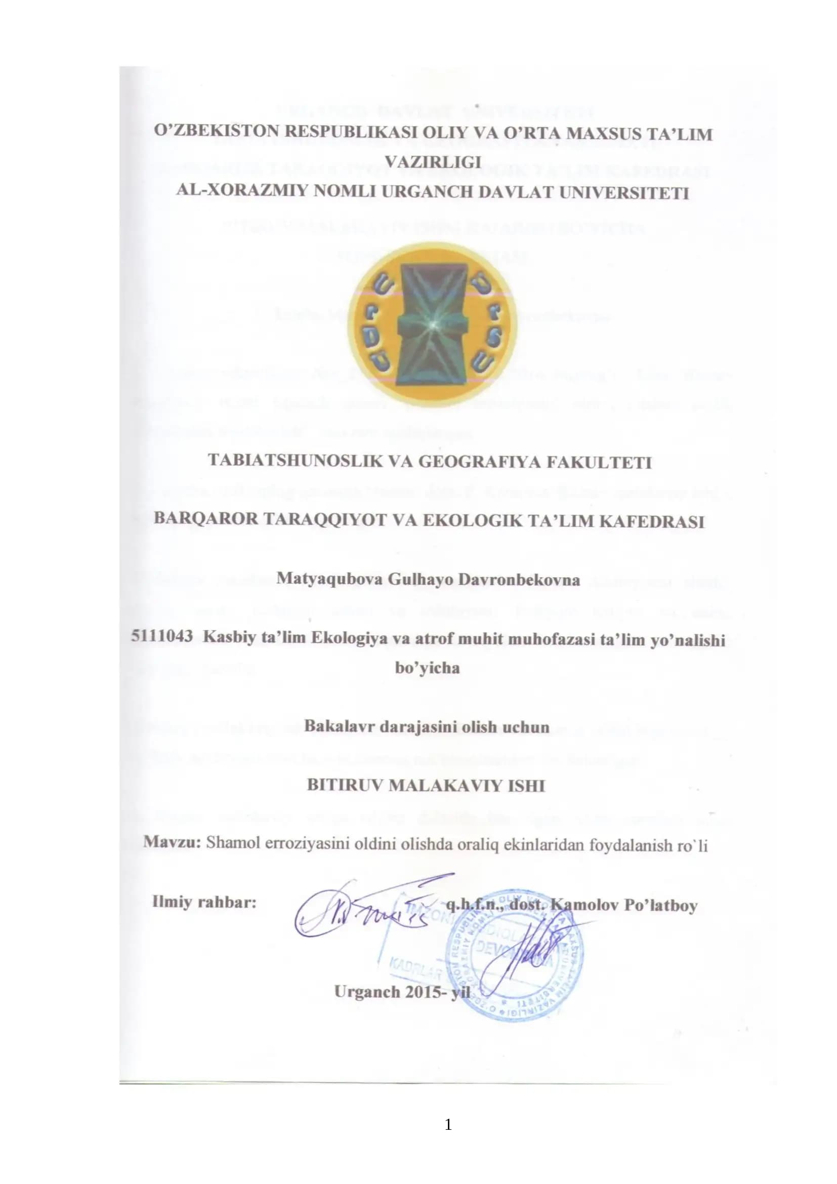 Qishloq xo’jaligi rivojitari,