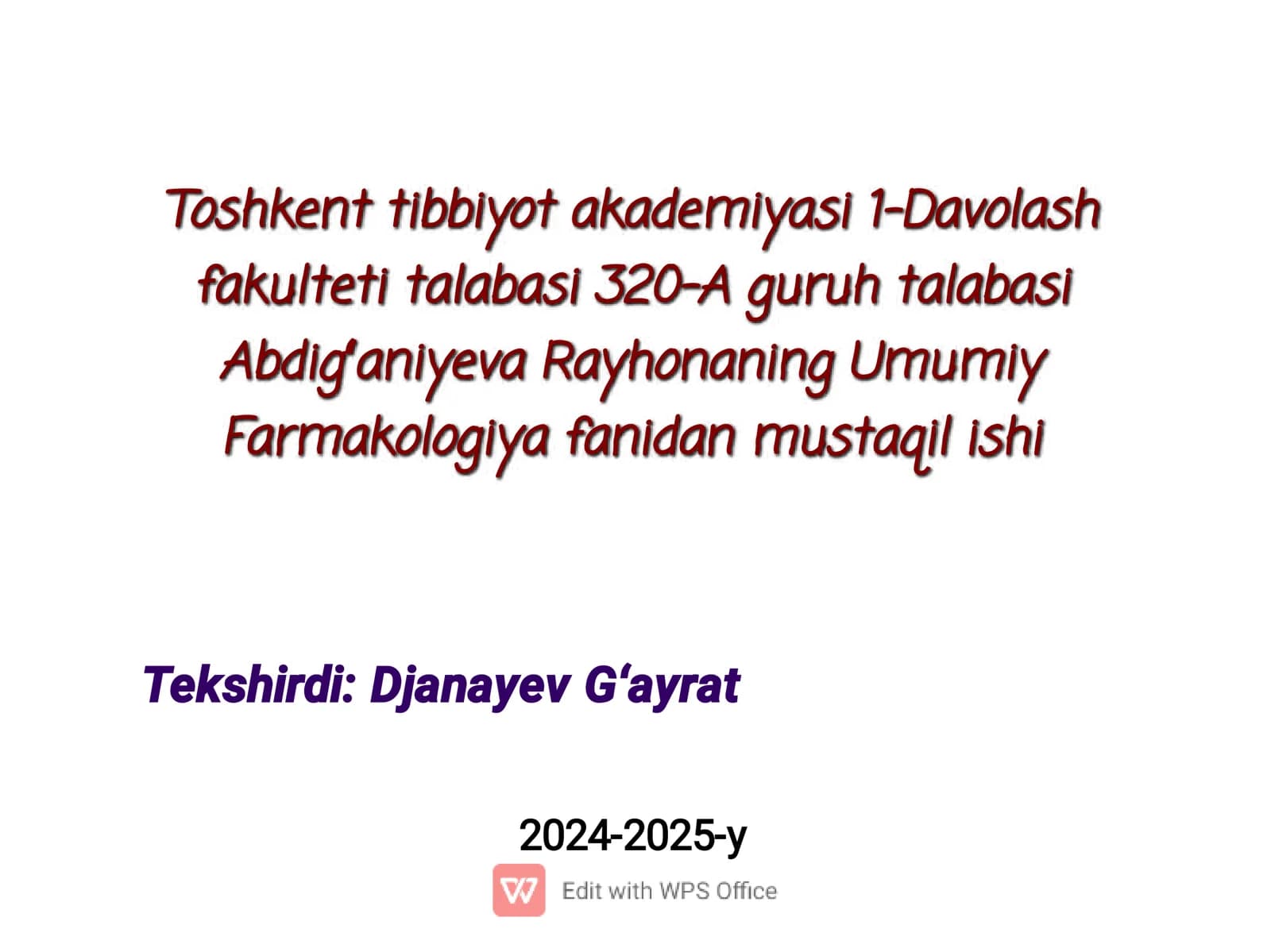 suyuq dori shakllari va ularga retsept yozish