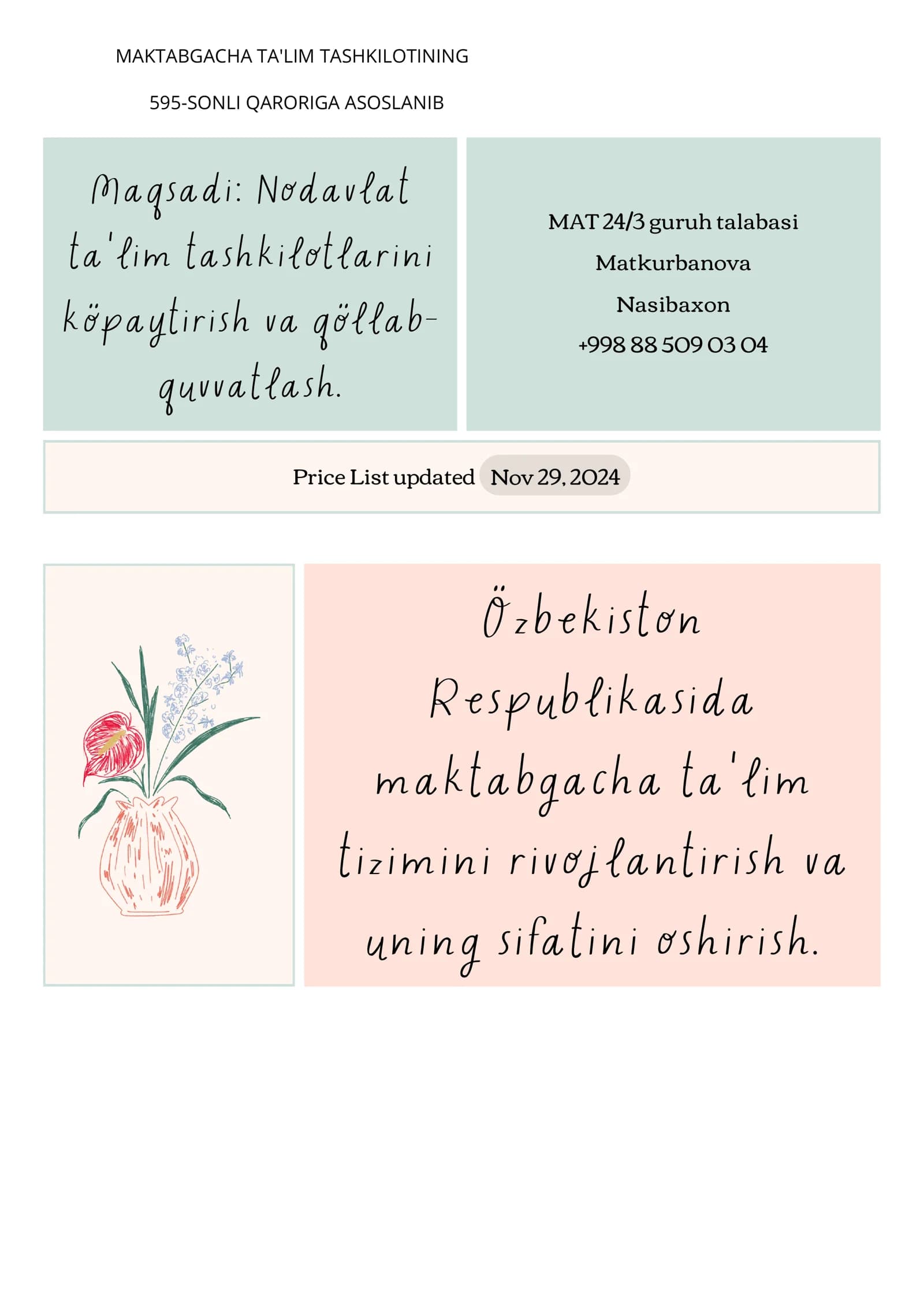Yangi pedagogik metodlarni ishlab chiqish va tadbiq etish