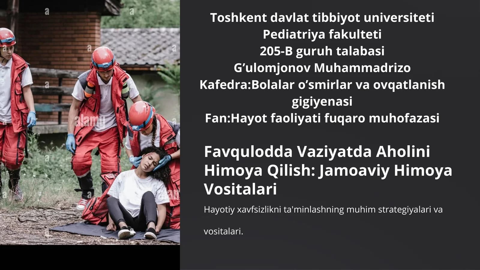 Favqulodda Vaziyatda Aholini Himoya Qilish: Jamoaviy Himoya Vositalari