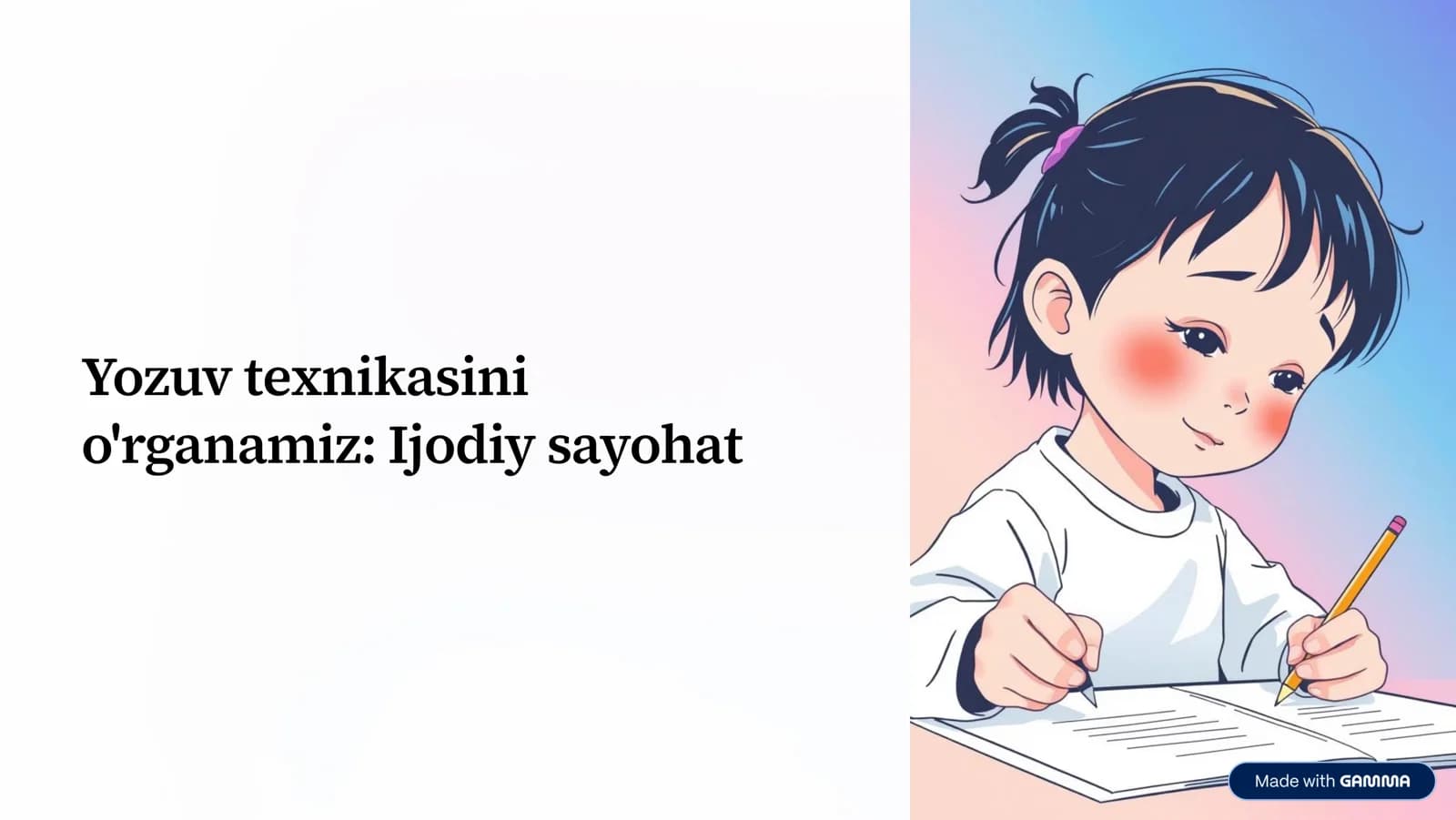 Yozuv texnikasini