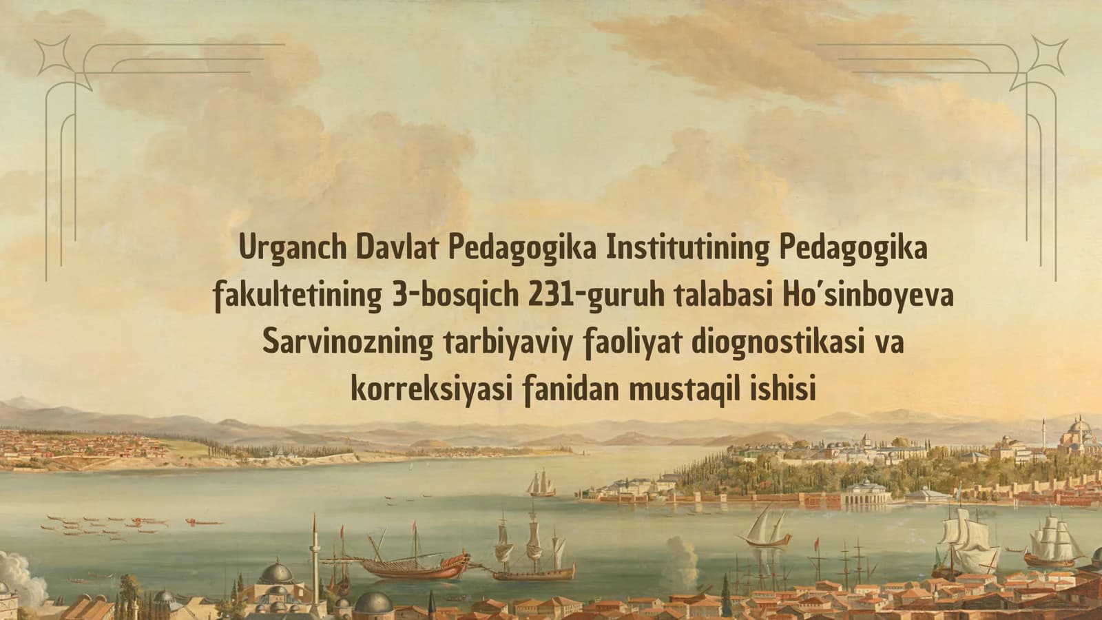tarbiyaviy faoliyat diognostikasi va korreksiyasi fanidan mustaqil ish