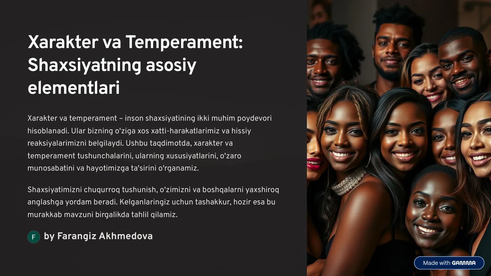 Xarakter va Temperament: Shaxsiyatning asosiy elementlari