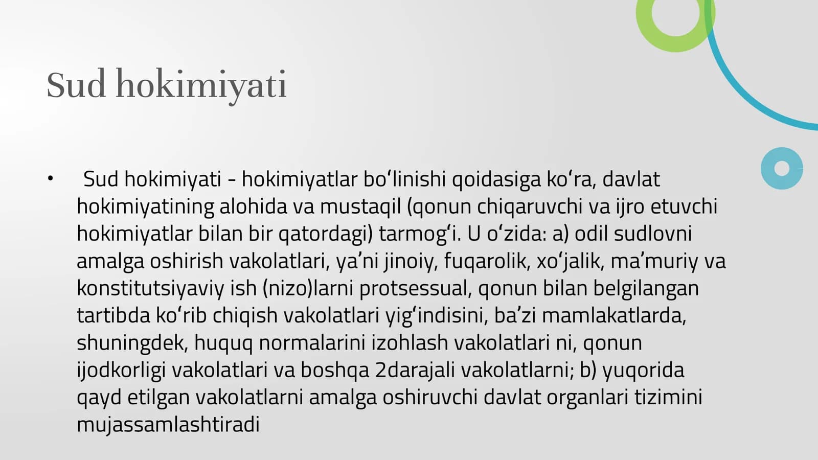 Sud hokimiyati va OAV