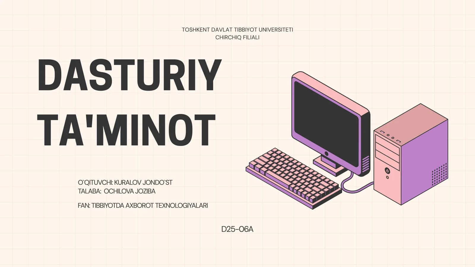 dasturiy ta`minot