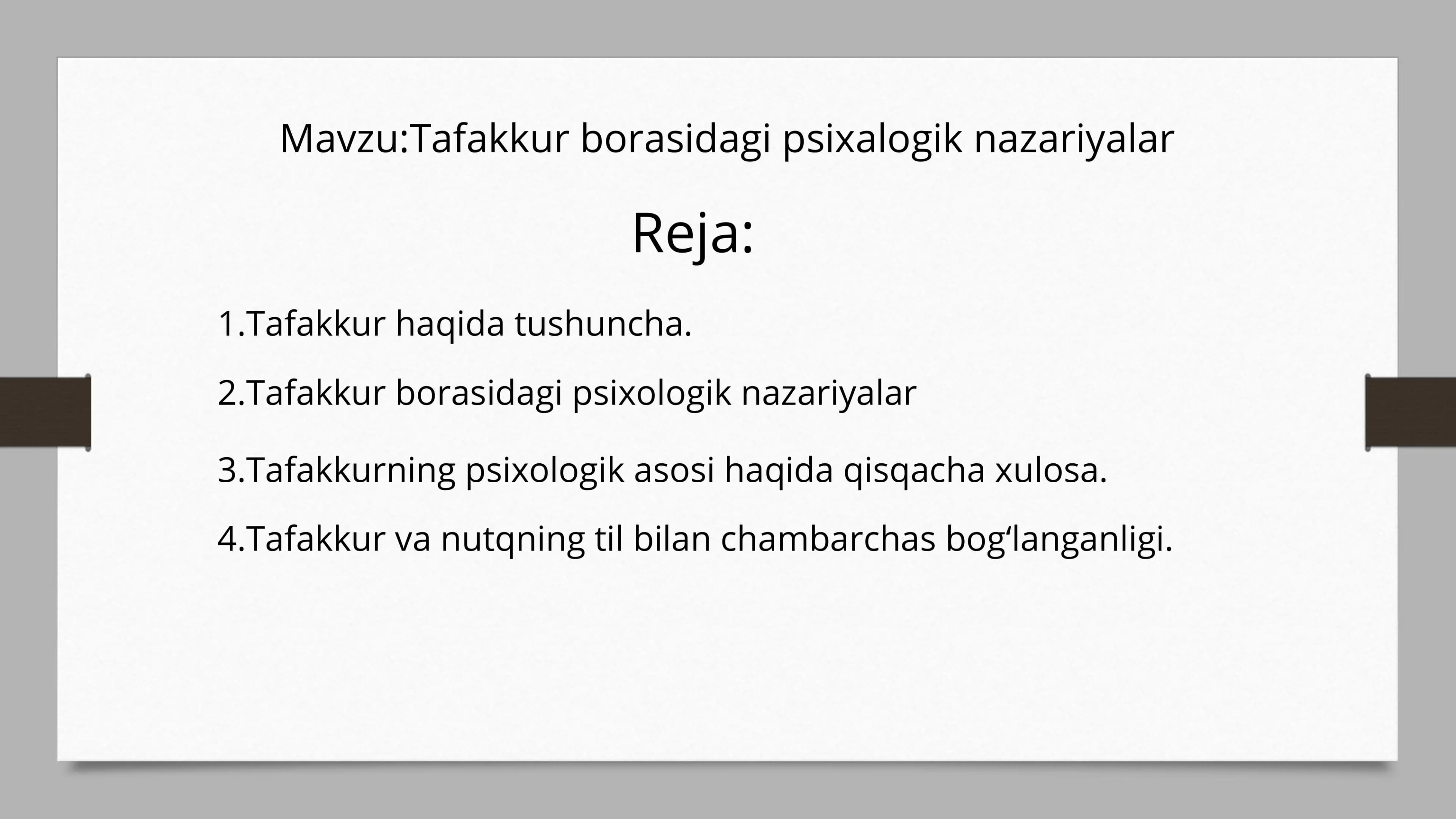 Tafakkur mavzusida slayd