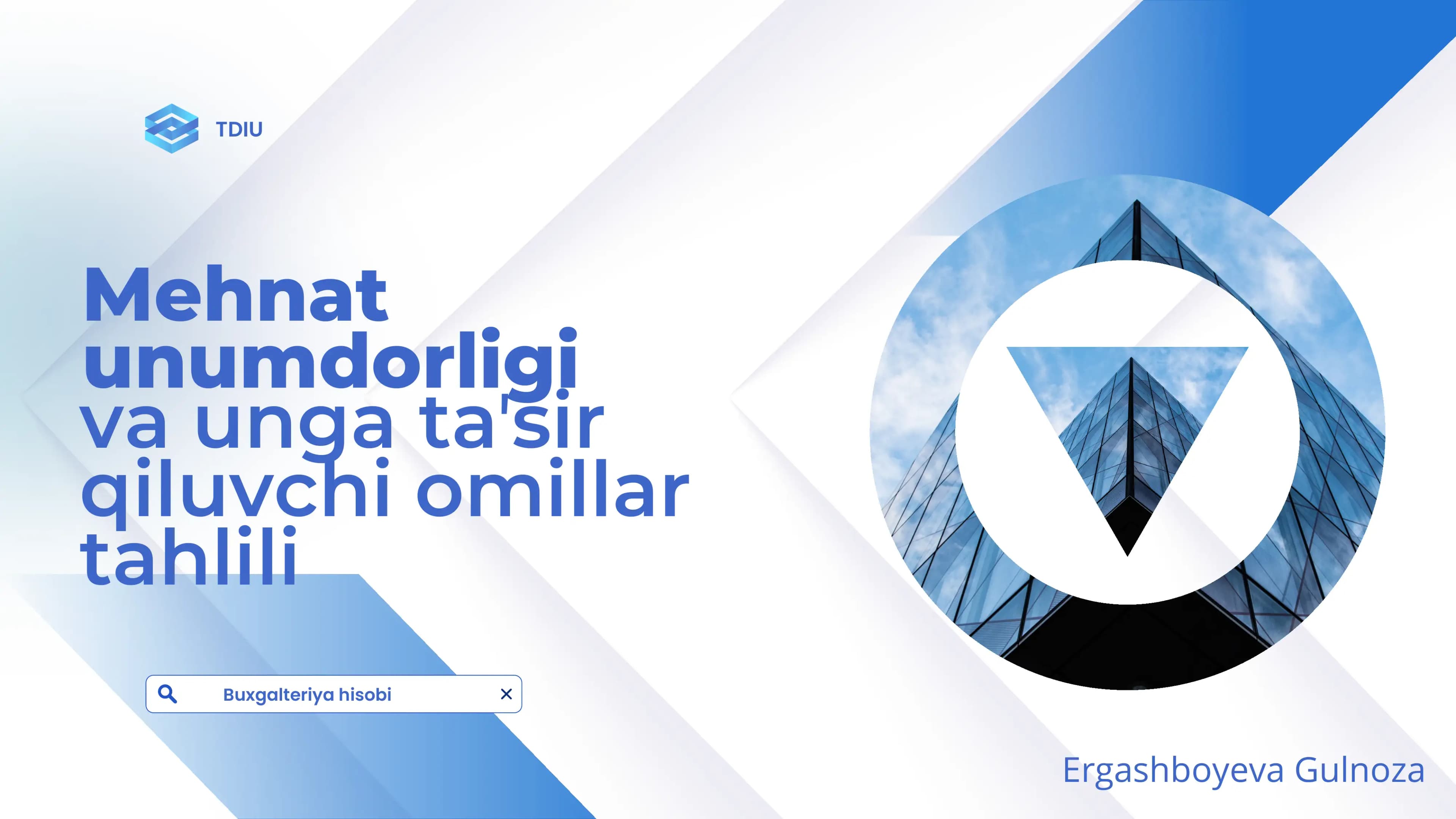 Mehnat unumdorligini oshirish