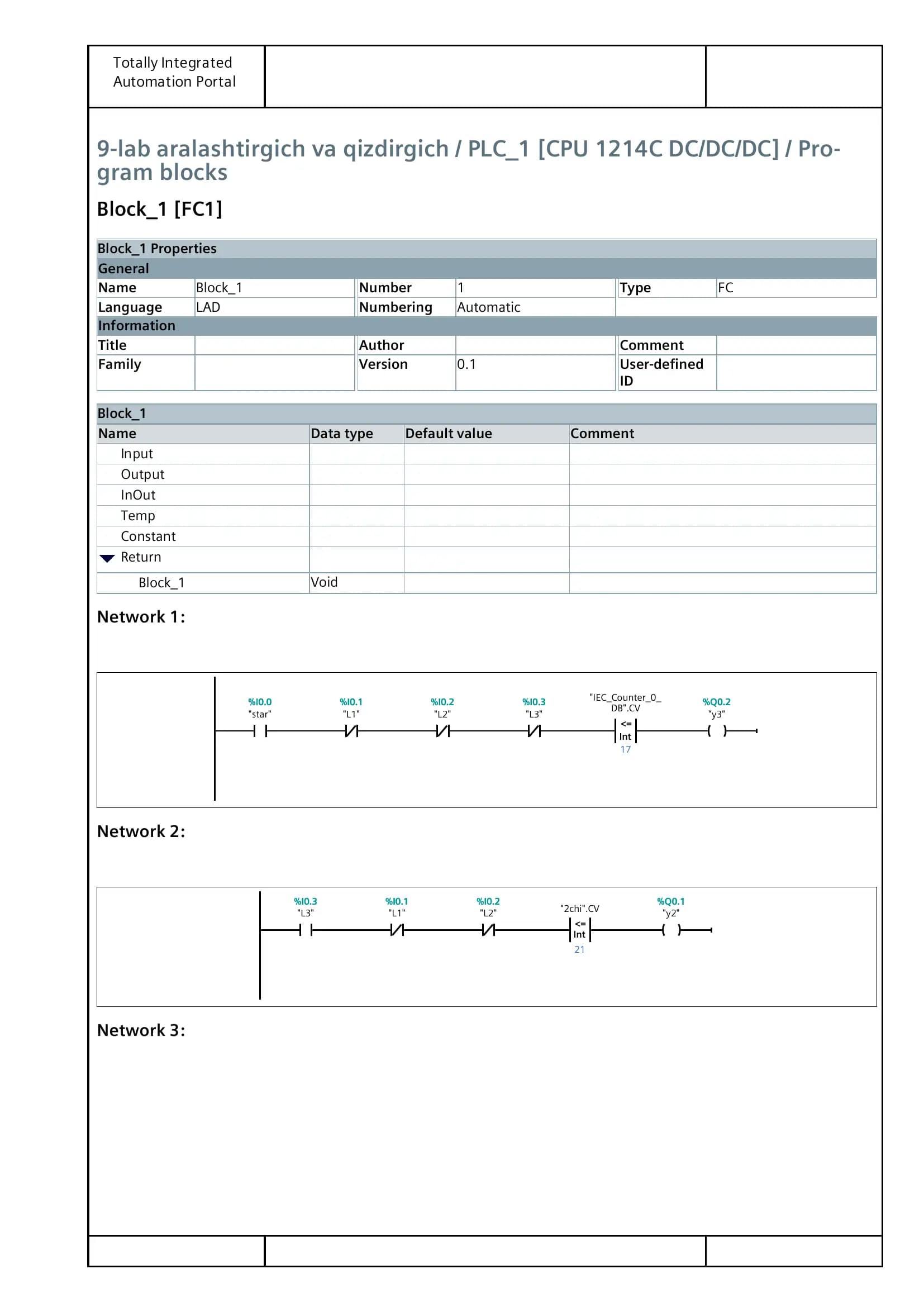 9-lab aralashtirgich va qizdirgich / PLC_1 [CPU 1214C DC/DC/DC]