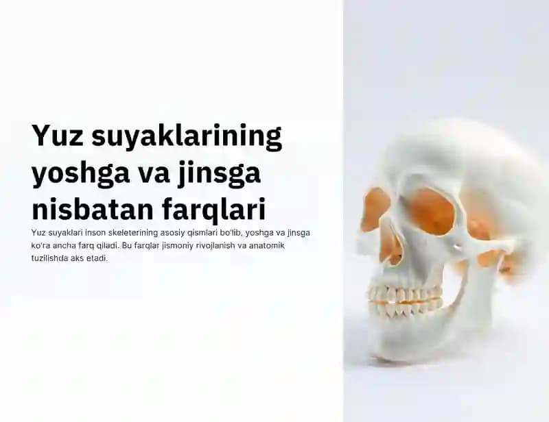 Yuz suyaklarining yoshga va jinsga nisbatan farqlari