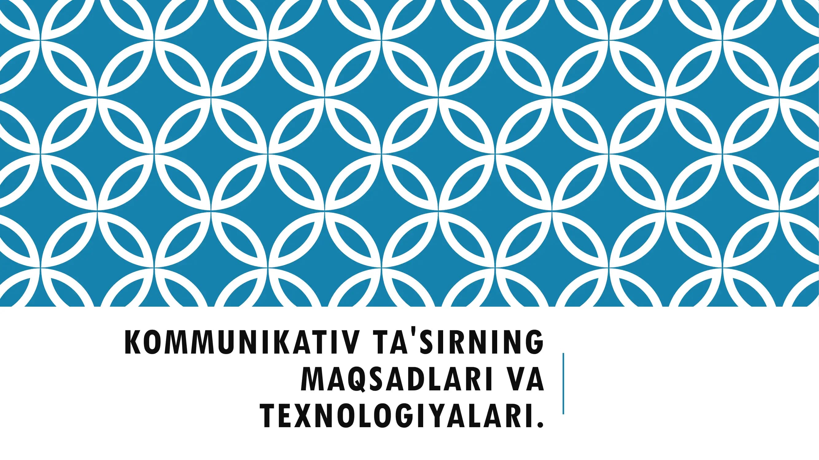 Kommunikativ ta'sirning maqsadlari va texnologiyalari
