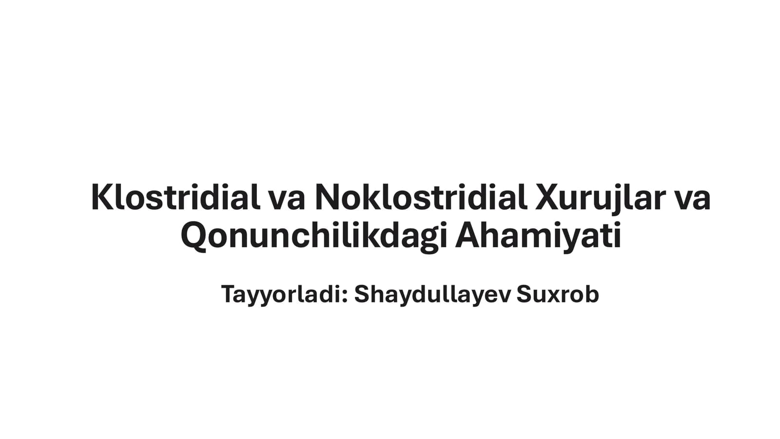 Klostridial va Noklostridial Xurujlar va Qonunchilikdagi Ahamiyati