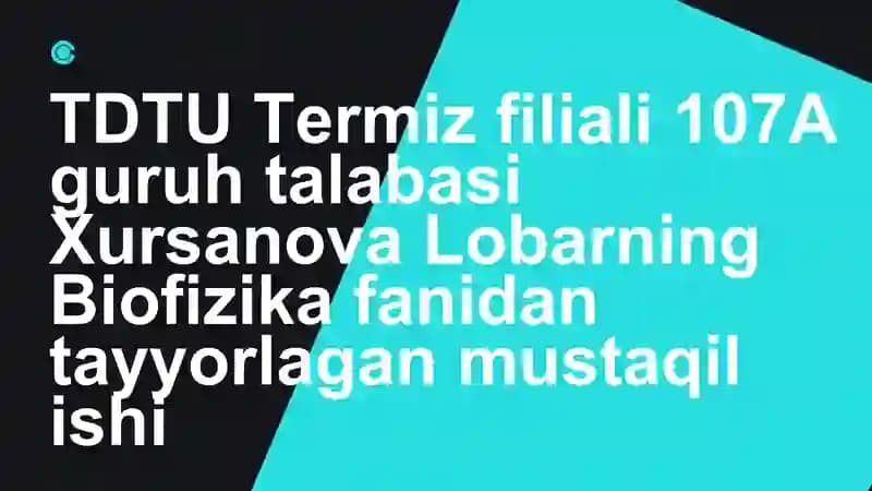 Eshitish biofizikasi elementlari