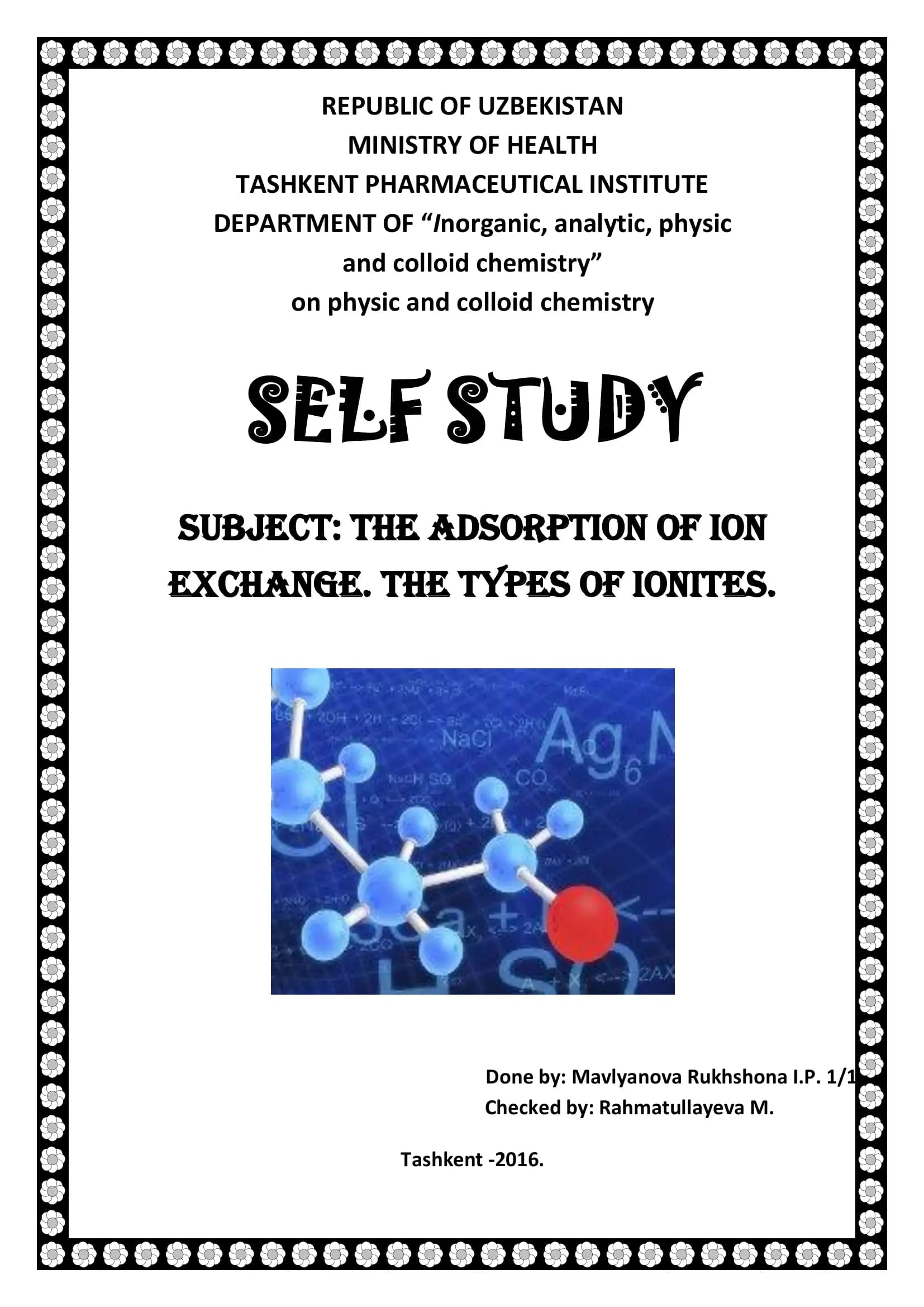 Adsorption of Ion Exchange