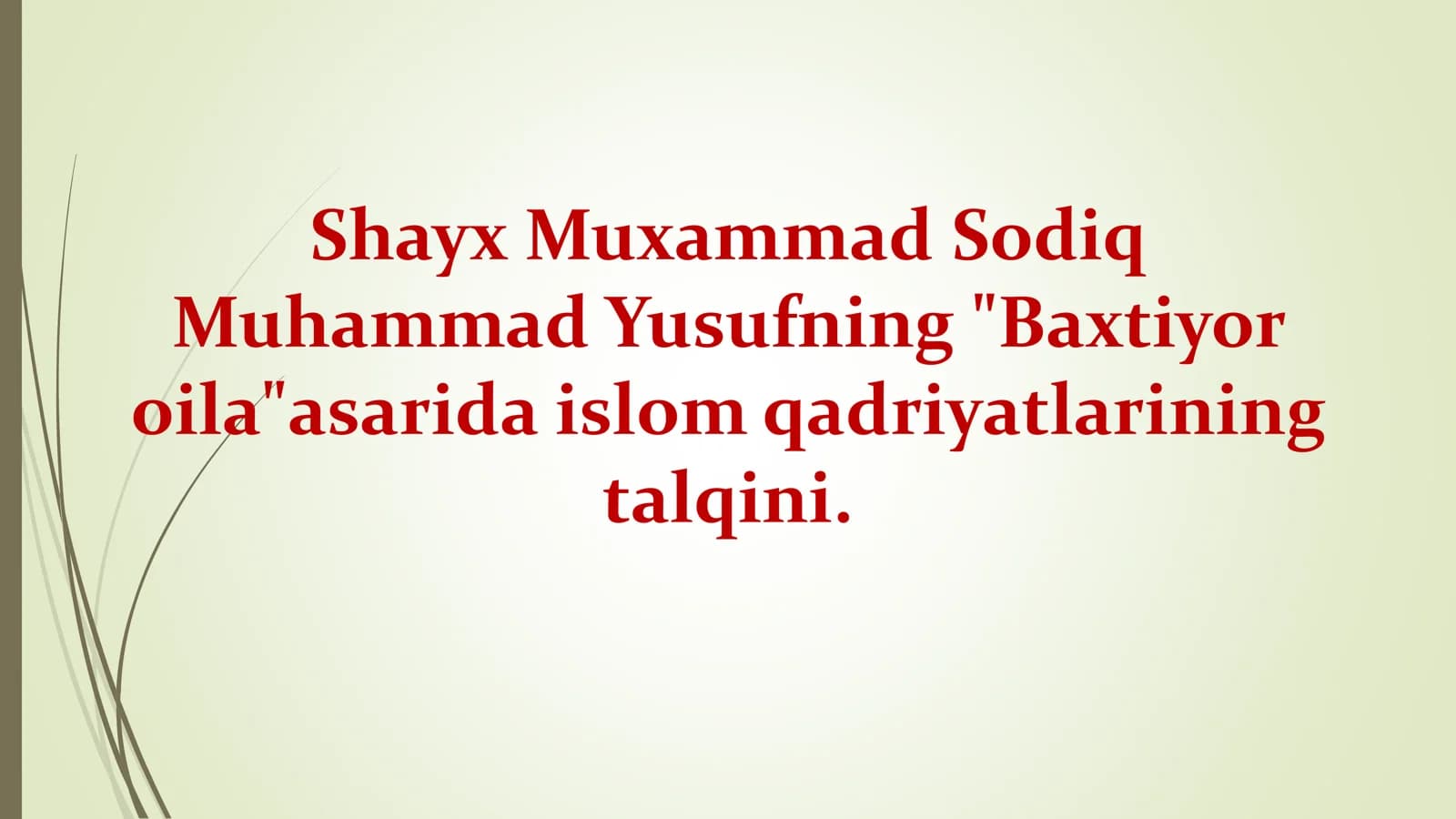 Shayx Muxammad Sodiq