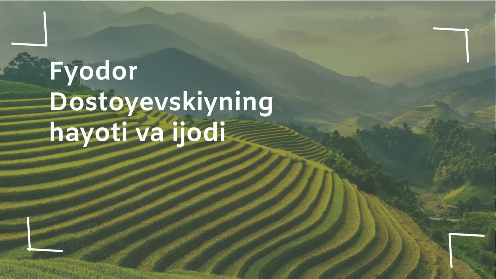 Dostoyevskiyning hayoti va ijodi