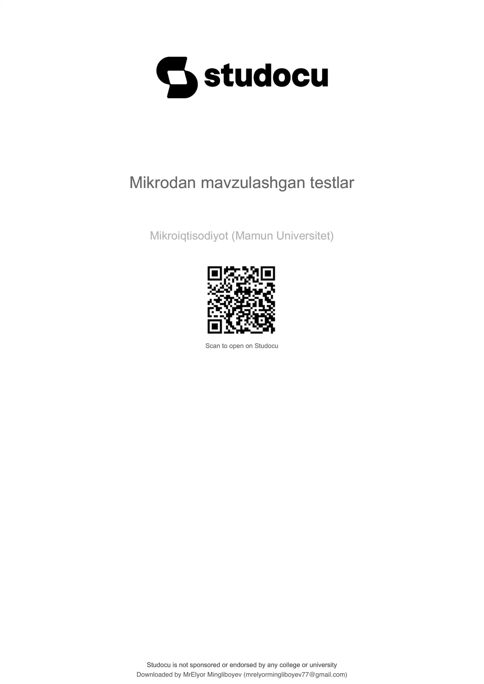 Mikrodan mavzulashgan testlar