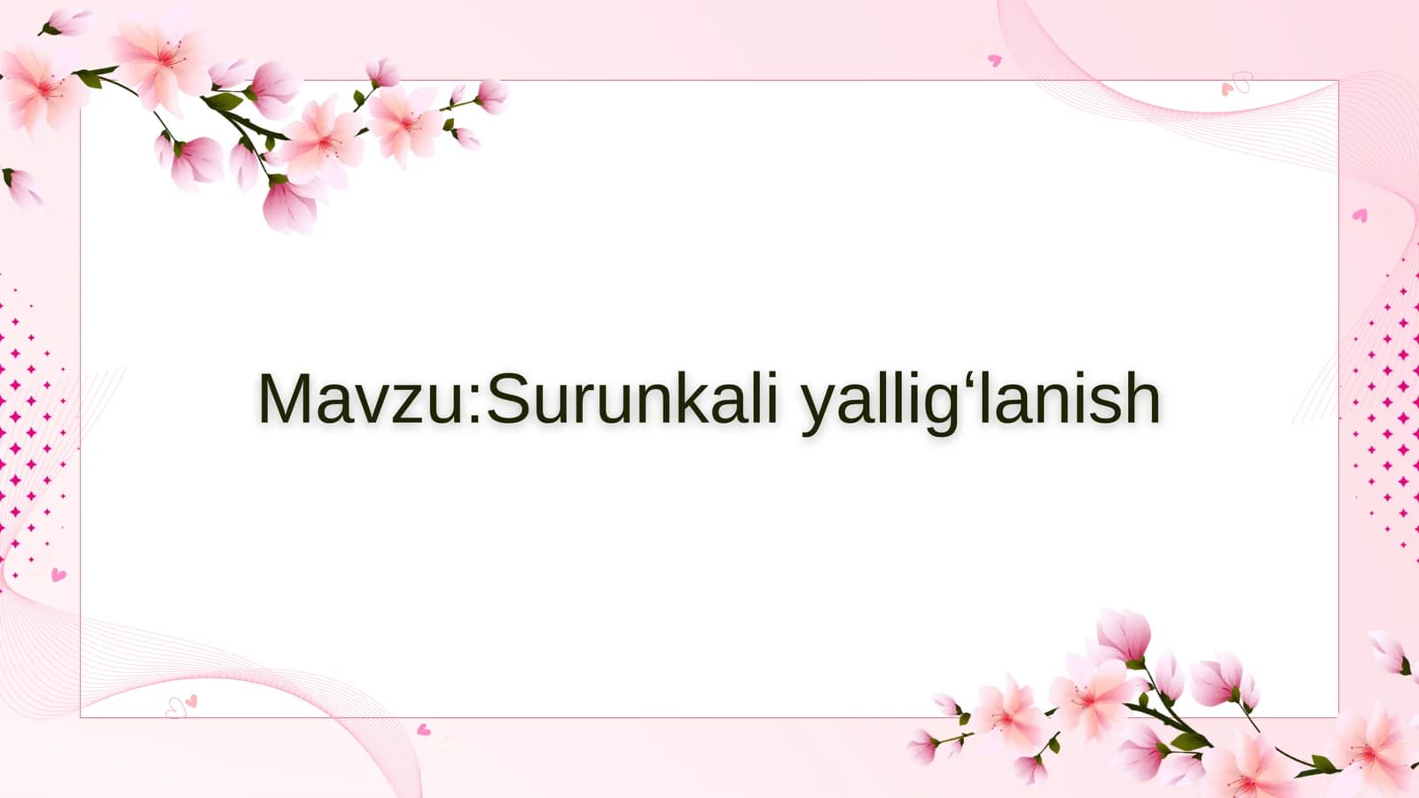 Patologik fiziologiya: Surunkali yalligʻlanish