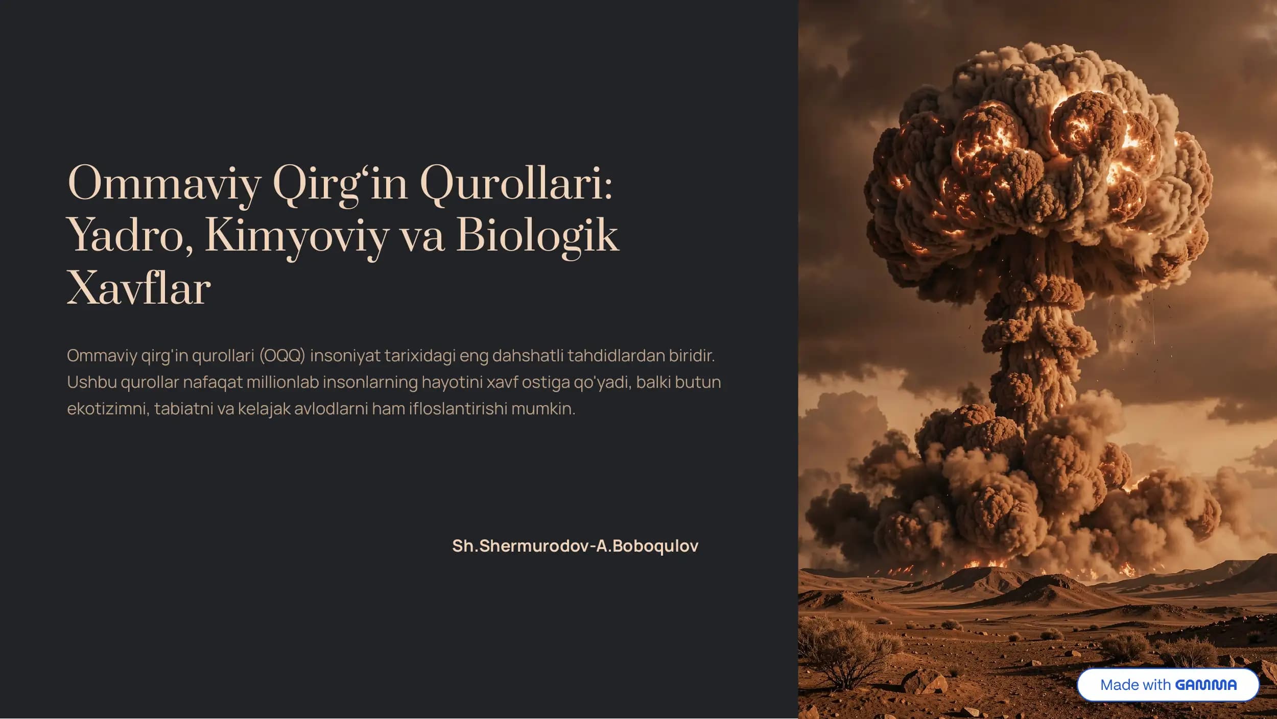 Ommaviy Qirg‘in Qurollari