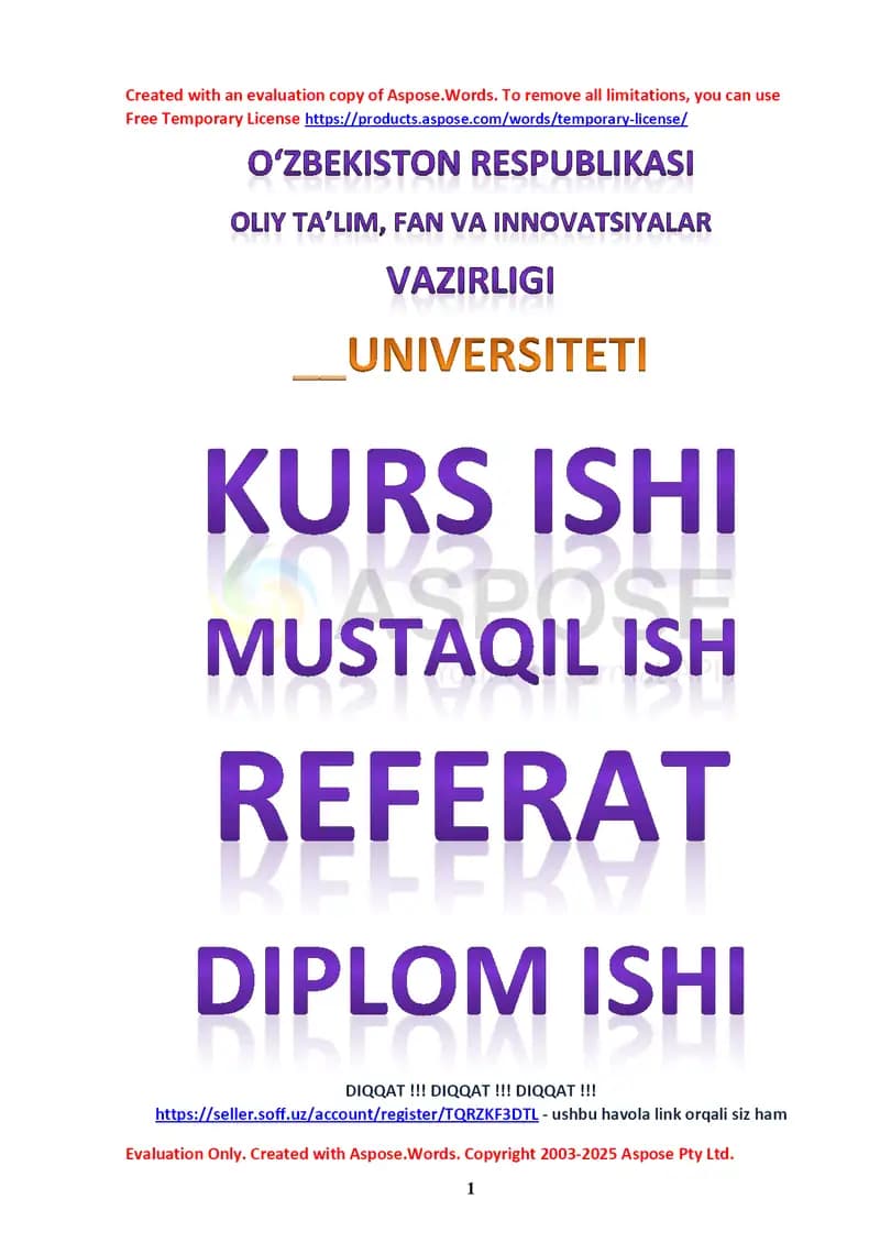 Kurs ishi – The Stylistic Power of the Pronoun