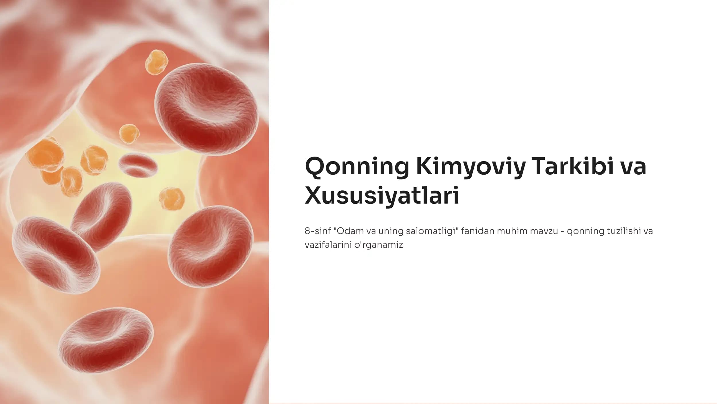 Qonning Kimyoviy Tarkibi va Xususiyatlari