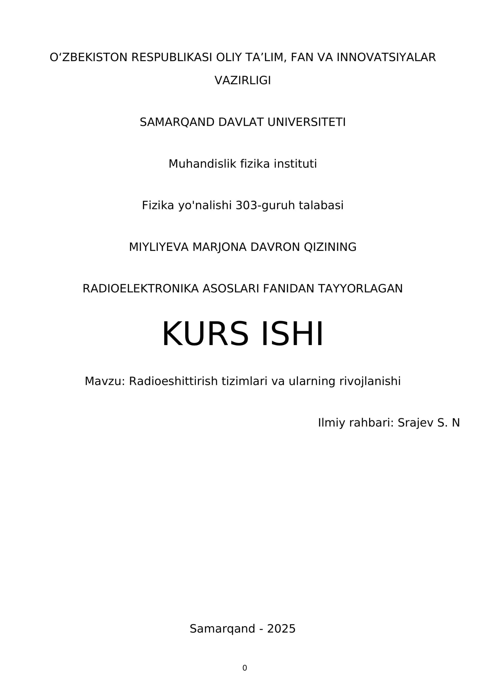 Radioe'shittirish tizimlari va ularning rivojlanishi