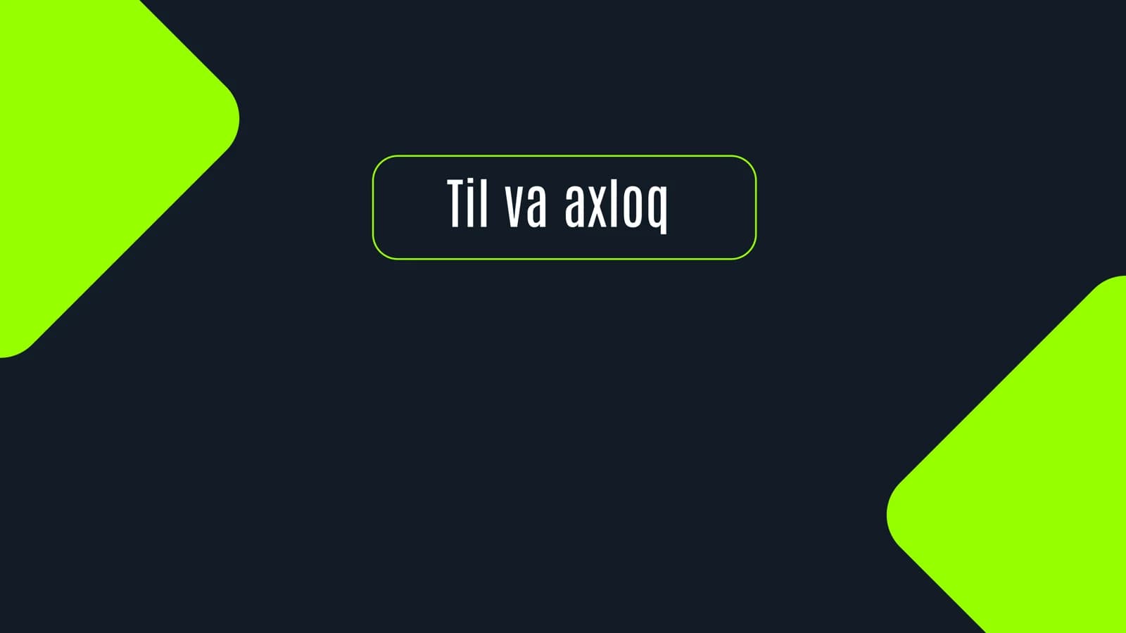 Til va axloq