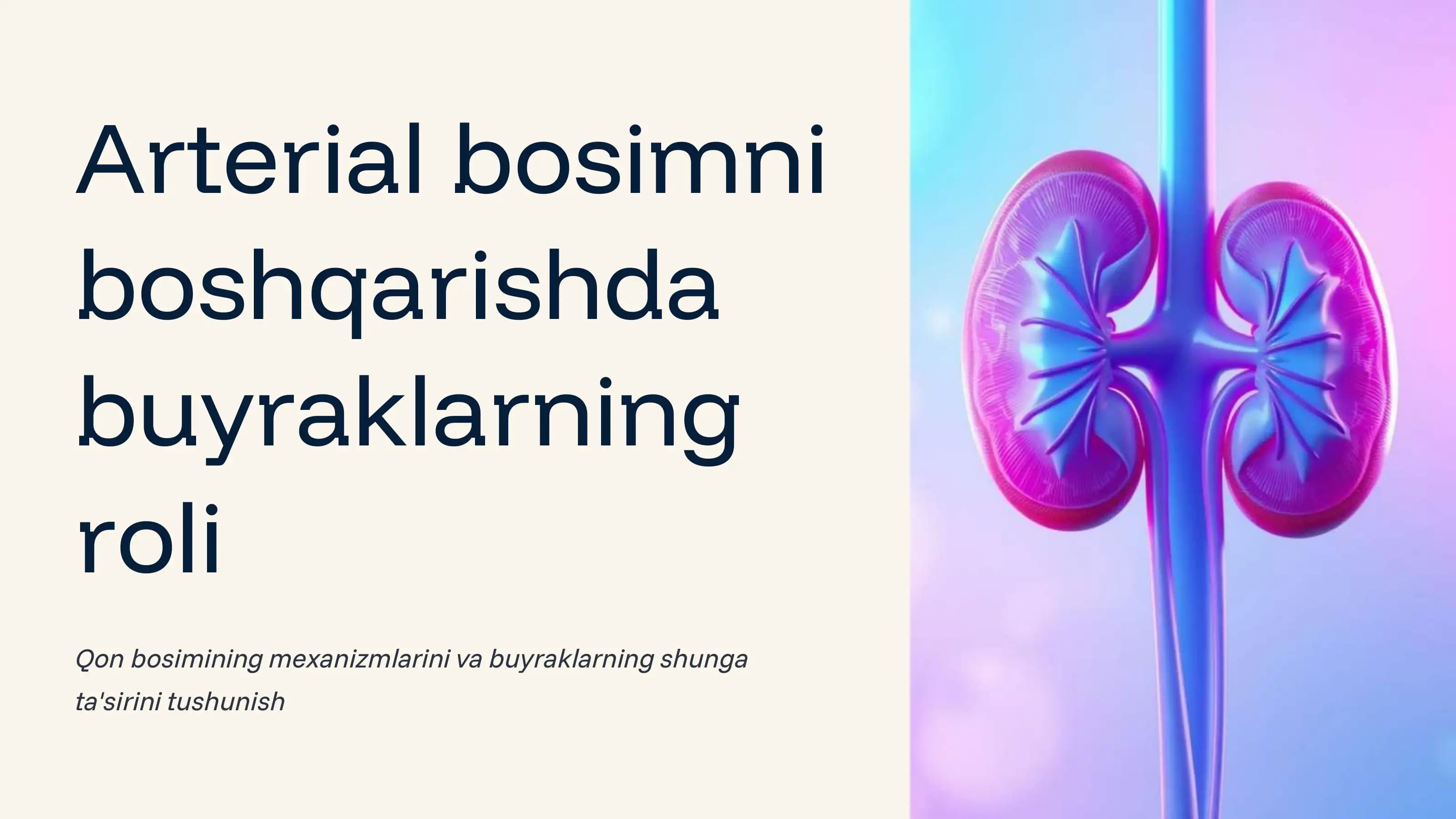 Arterial bosimni boshqarishda buyraklarning roli