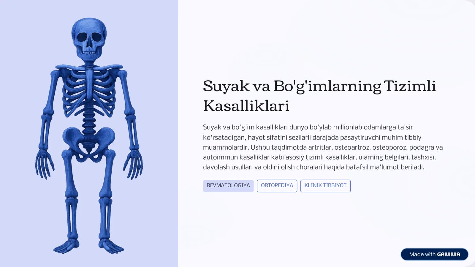 Suyak va Bo'g'imlarning Tizimli Kasalliklari