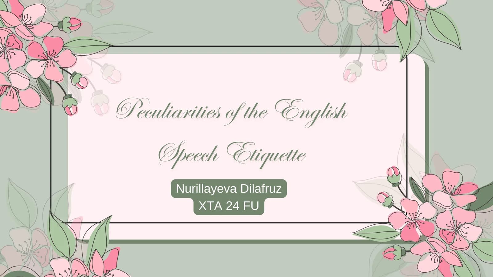 English Speech Etiquette