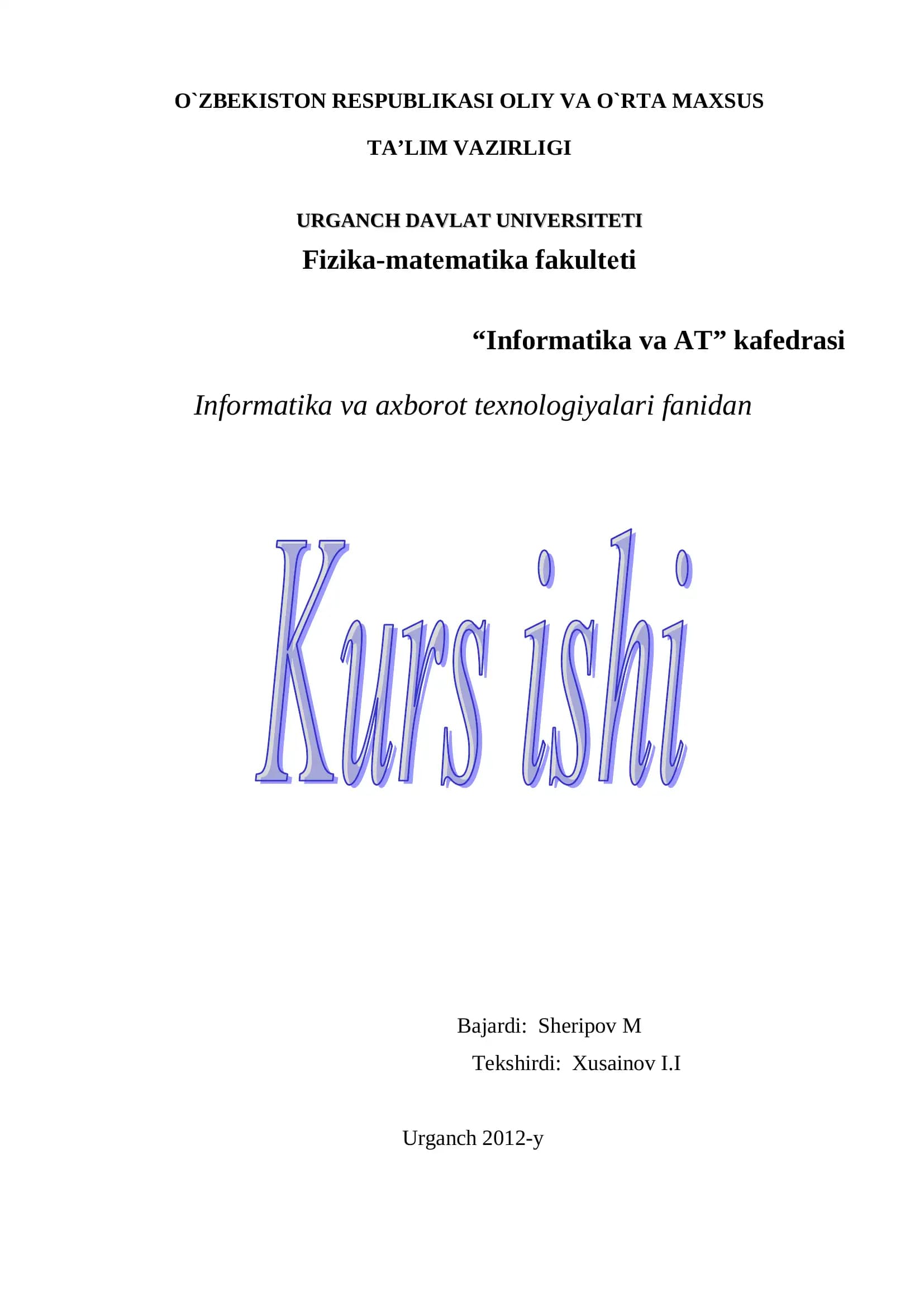MS DOS operatsion tizimi