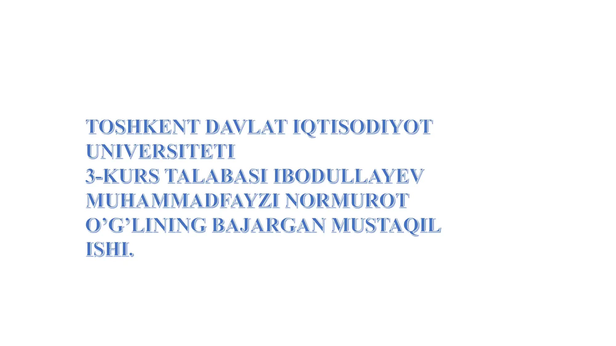 Regression va korrelyatsion tahlil