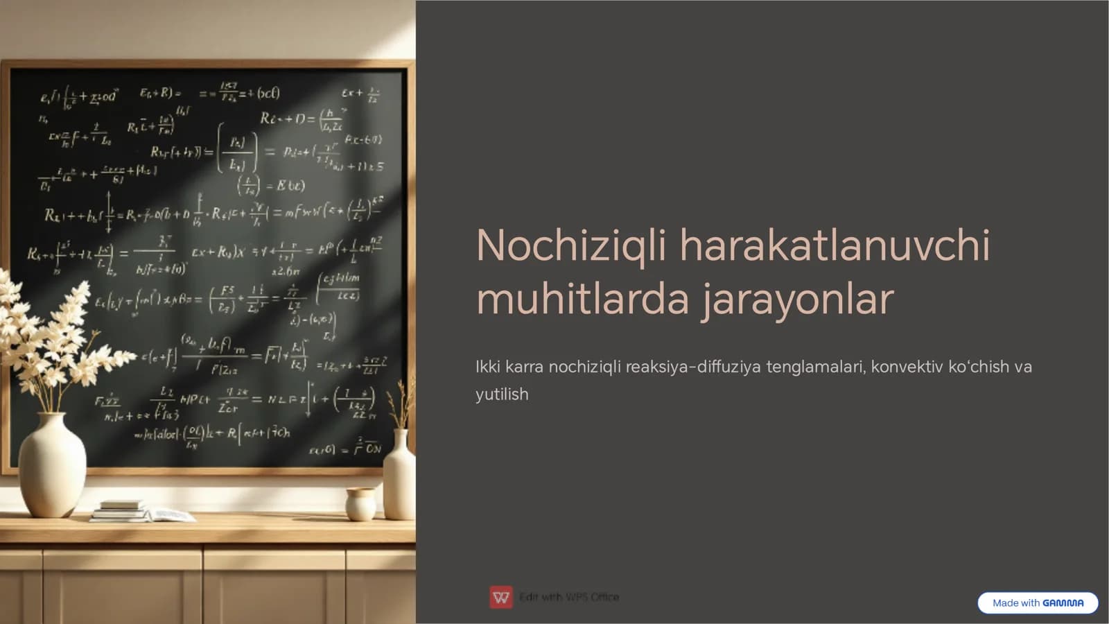 Ikki karra nochiziqli reaksiya-diuziya tenglamalari