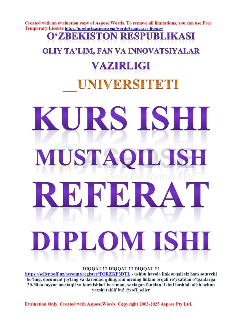 Arxitektura va qurilish tizimini loyihalash