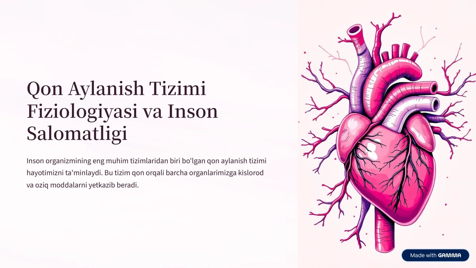 Qon Aylanish Tizimi Fiziologiyasi va Inson Salomatligi