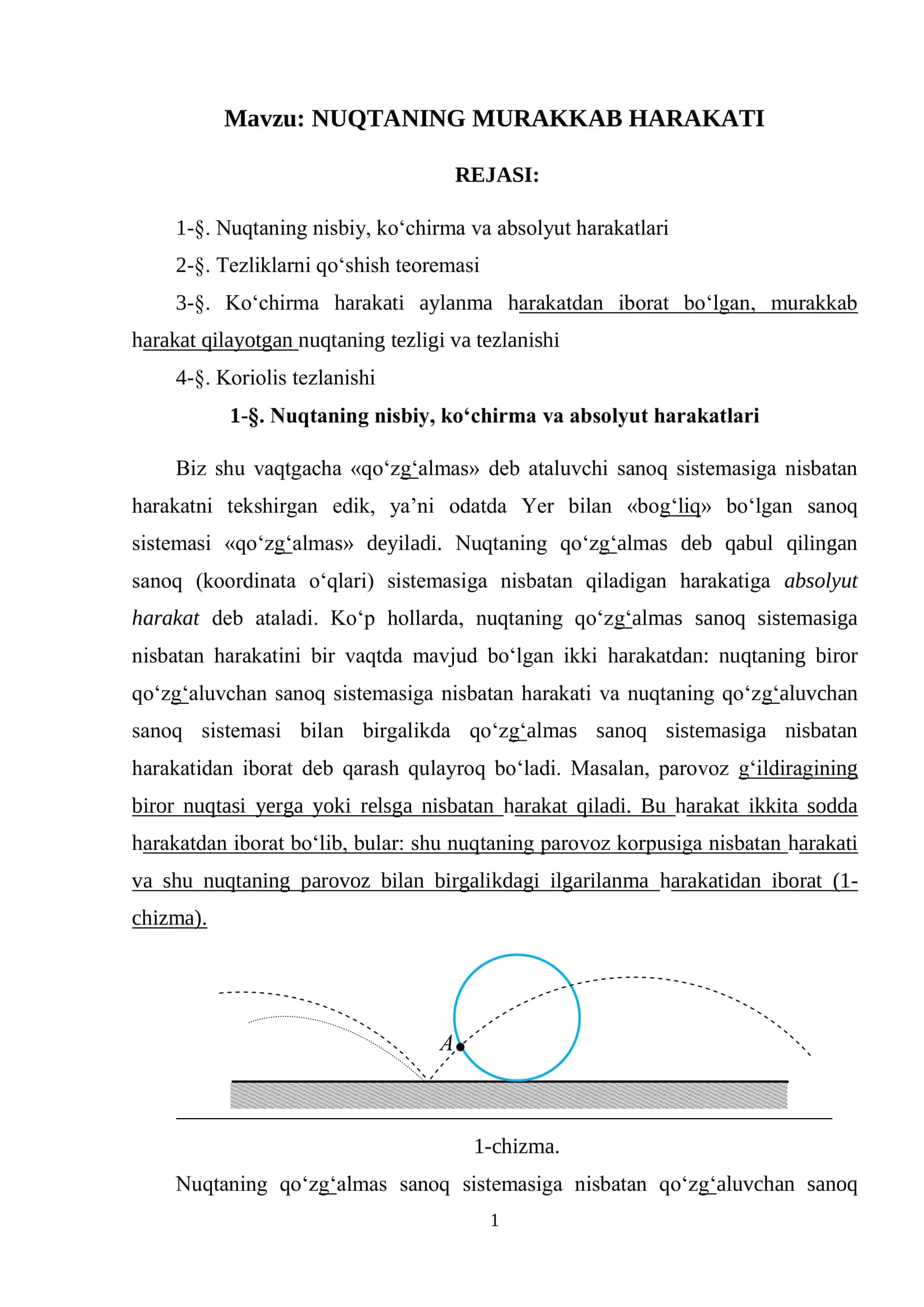NUQTANING MURAKKAB HARAKATI