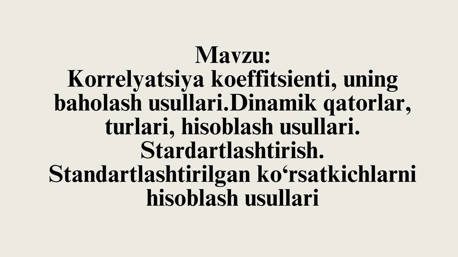 Korrelyatsiya koeffitsienti, uning baholash usullari