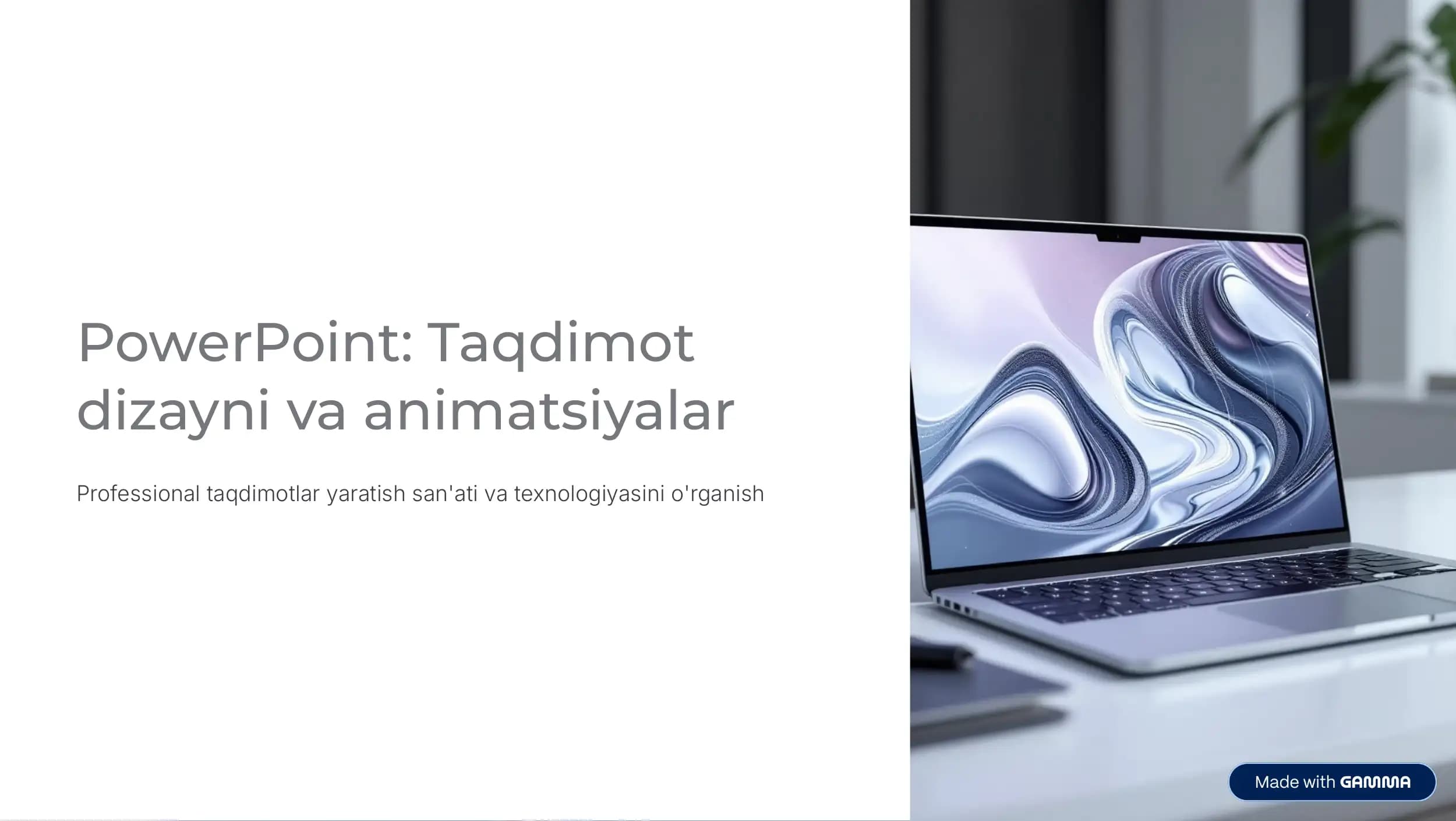 PowerPoint: Taqdimot dizayni va animatsiyalar