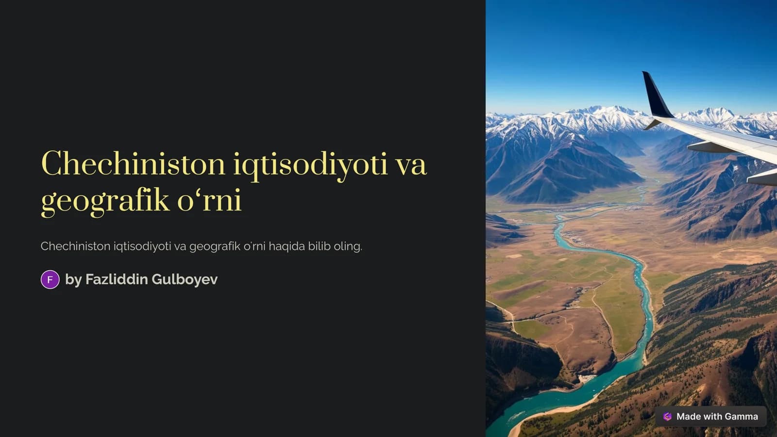 Chechiniston iqtisodiyoti va geografik oʻrni