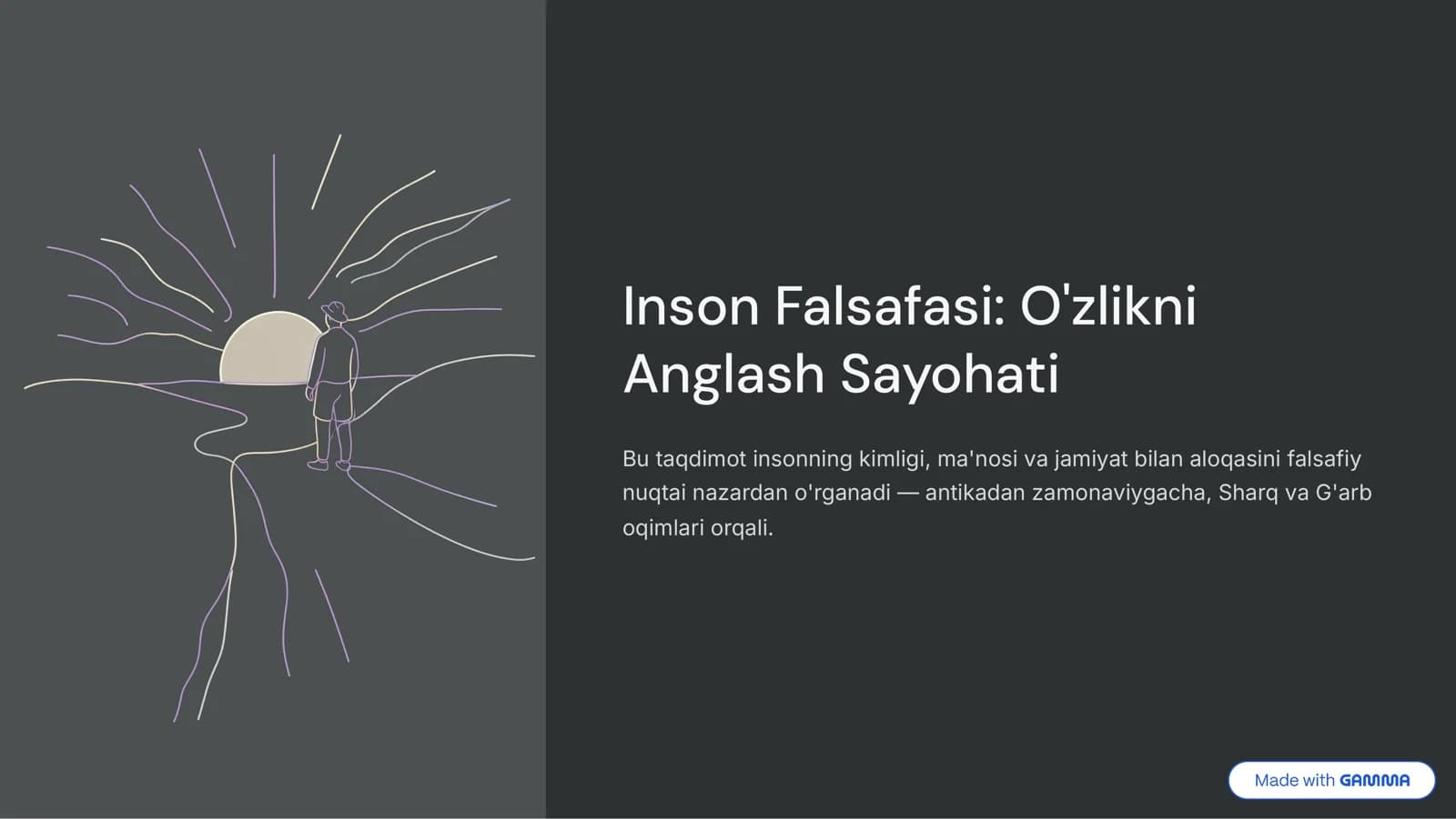 Inson Falsafasi: O'zlikni Anglash Sayohati