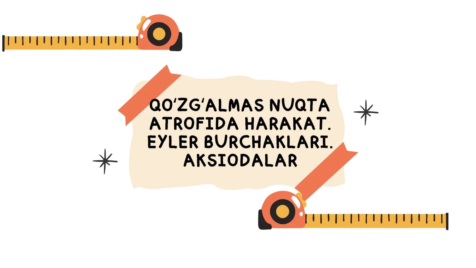 QOʻZGʻALMAS NUQTA ATROFIDA HARAKAT. EYLER BURCHAKLARI. AKSIODA